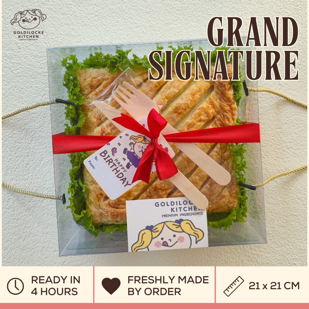 The Grand Signature - Picnic Roll Salmon en Croute Wellington Savory Birthday Cake Hampers Gift Kue 