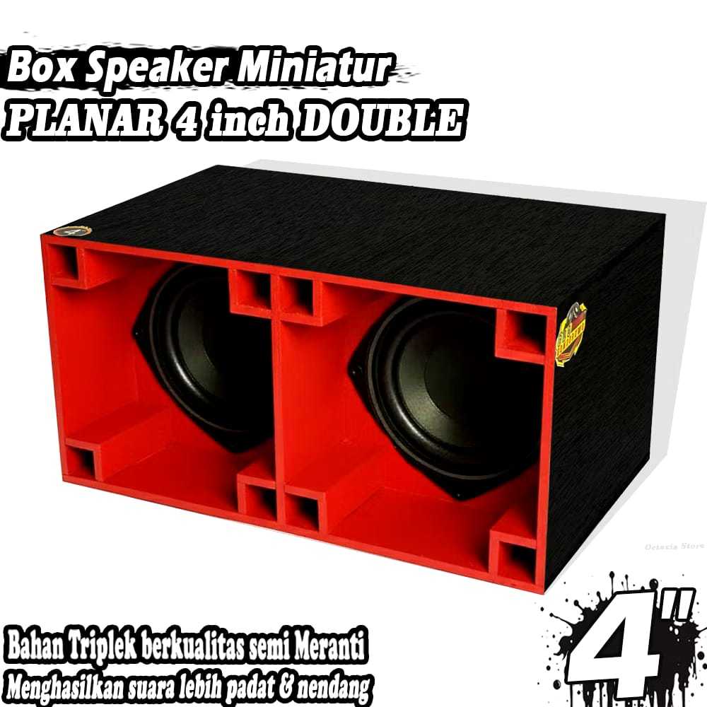 Box Speaker Miniatur 4 Inch MERAH