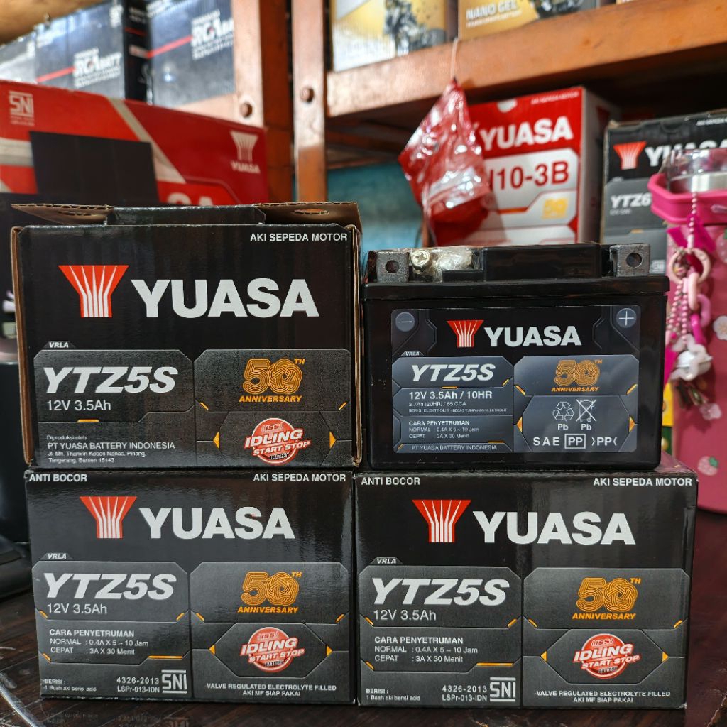 (100%ORIGINAL) Aki Motor YUASA YTZ5S WET Beat Series Blade Kharisma Cs One MegaPro Revo Series Scoop