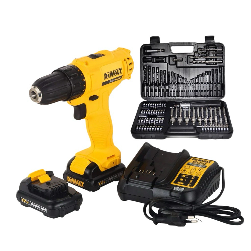 Mesin Bor Baterai 12v Dewalt Brushless Drill Driver Bor Obeng Baterai 12V Max 10mm DCD700S2A-B1 DCD7