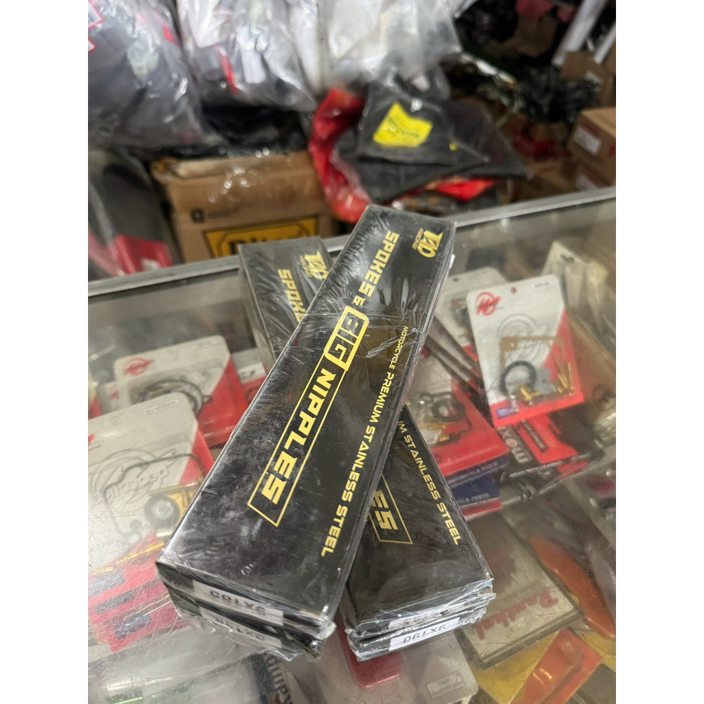 jari jari atau ruji stainless tad big nipples honda crf dan kawasaki klx ring 17 supermoto