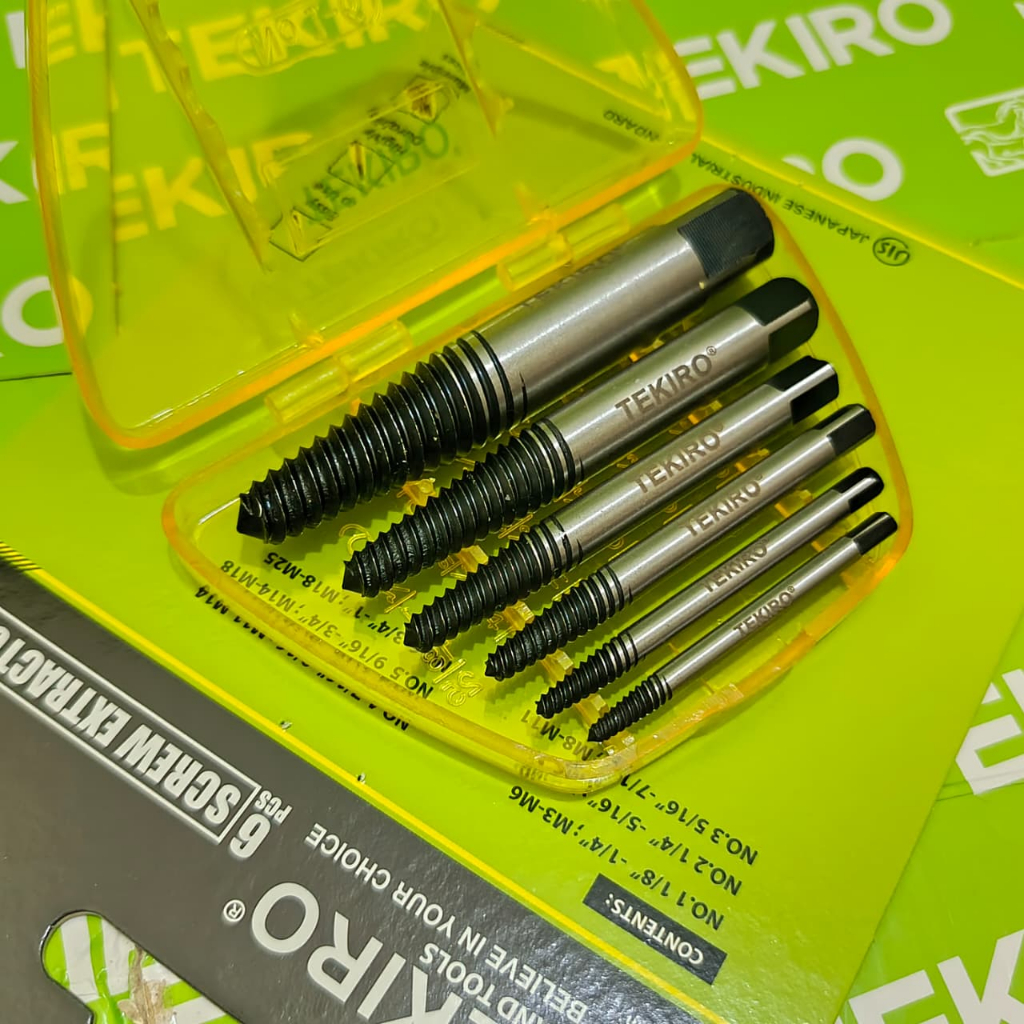 Tekiro Tap Balik Set 6 Pcs Tekiri Screw Extractor Set 6 Pcs / TAP BALIK 1 SET