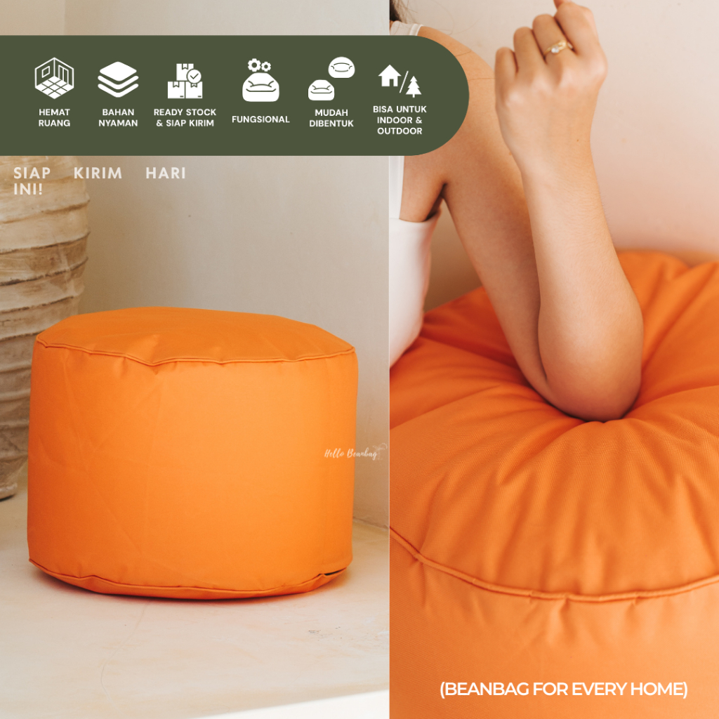 BEAN BAG Sofa PUFF - Stool Bulat Ottoman - SOFA kursi OTTOMAN Murah - SOFA Duduk Serbaguna - BEANBAG