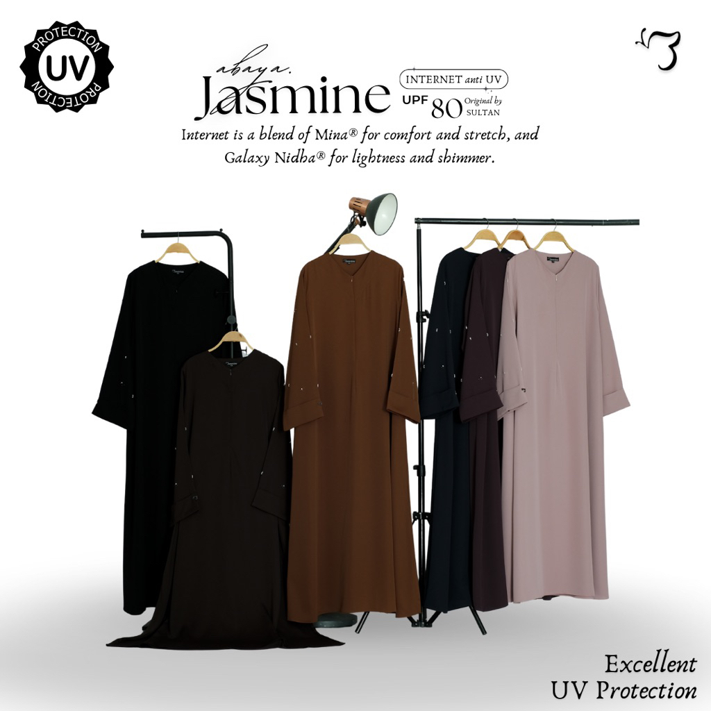 Bonavista - (NEW UPDATE CEK DESKRIPSI) Abaya Jasmine Abaya Bahan Internet Anti Uv Ori Sultan Gamis M