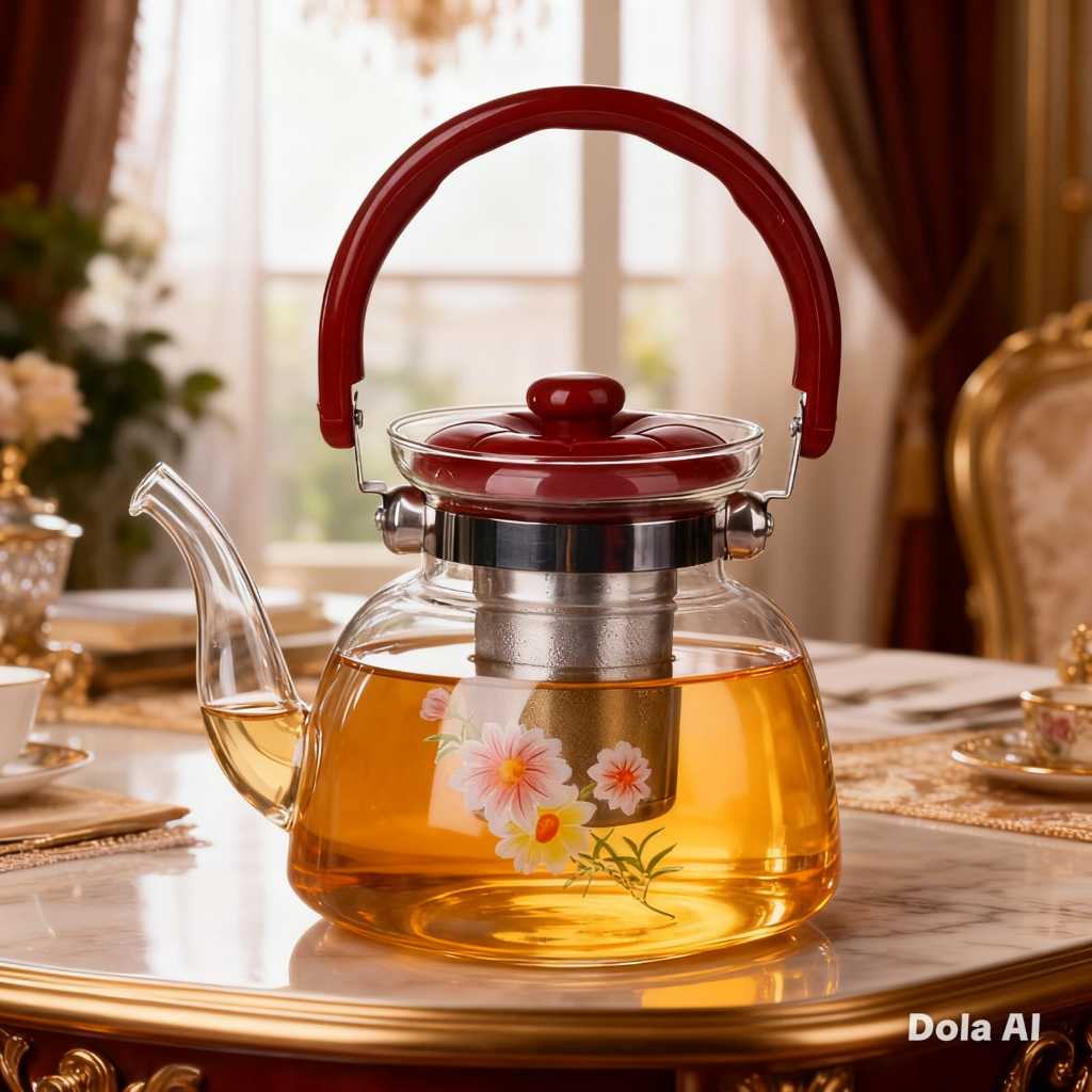 Teko Teh Kopi Kaca Tahan Panas Langsung Api Tahan Panas