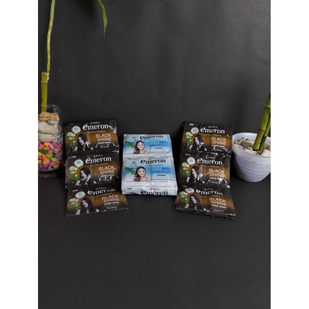 Shampoo EMERON BLACK | Shampoo EMERON Anti Dandruff 1 renteng