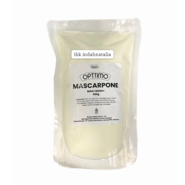 ⁠Opttimo Mascarpone Cheese 500gr / Optimo Keju Mascarpone Premium HALAL