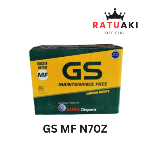 AKI mobil N70Z GS MF 12VOLT 75AMPER ASTRA OTOPARTS aki kering PRODUK ORIGINAL 100%