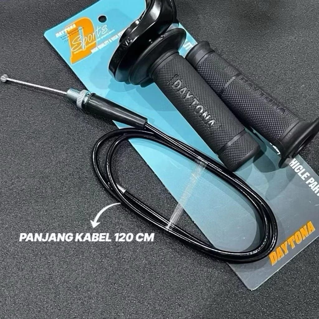 gas spontan Daytona plus kabel gas 120 cm motor bebek Vega Vixion Megapro Tiger Thunder KLX CRF
