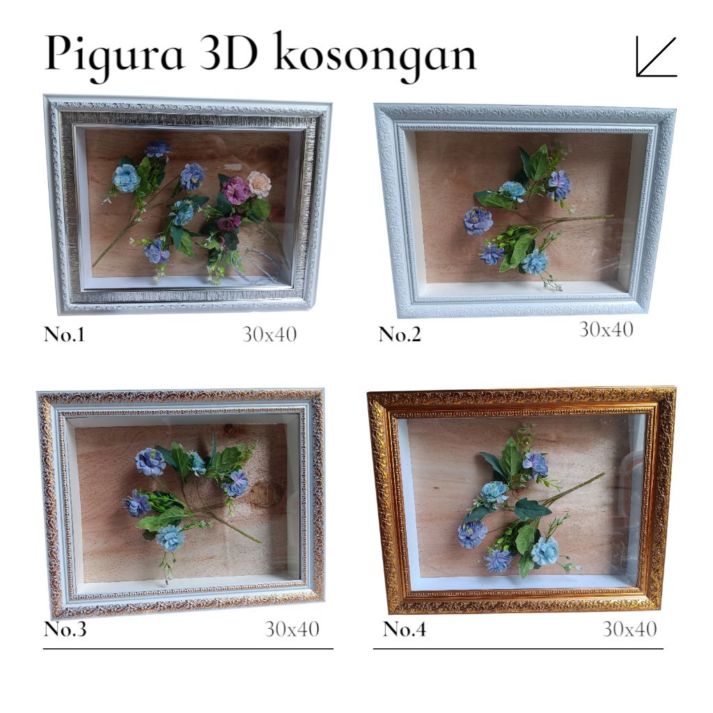 Pigura mahar / Pigura 3D ukuran 30x40 kedalaman 4cm