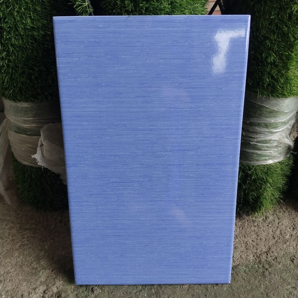 keramik dinding 25x40 biru salur (glossy) / keramik dinding/keramik motif salur/ keramik dinding kam