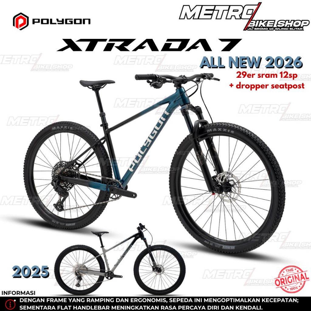 Polygon Xtrada 7 TERBARU ALL NEW 2026 Sepeda gunung Polygon Sepeda MTB Sepeda XC size M 27/29 inch