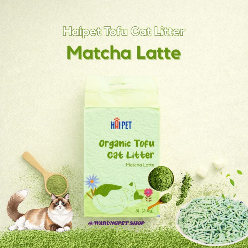 Haipet Organic Tofu Cat Littter - Pasir Kucing Tofu Wangi - Pasir Kucing