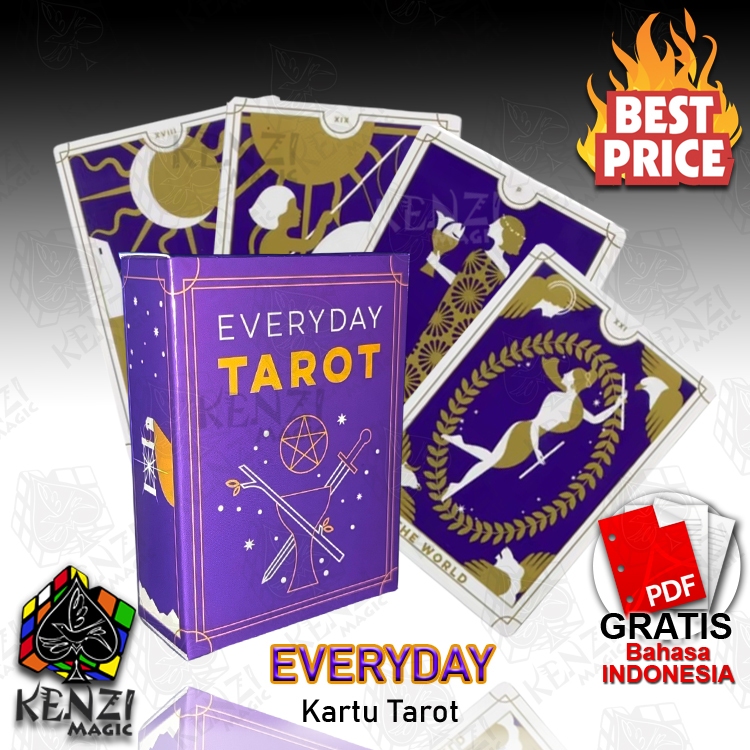 Kartu Tarot Ukuran Mini 78 Kartu Ramalan untuk Pemula dan Ahli