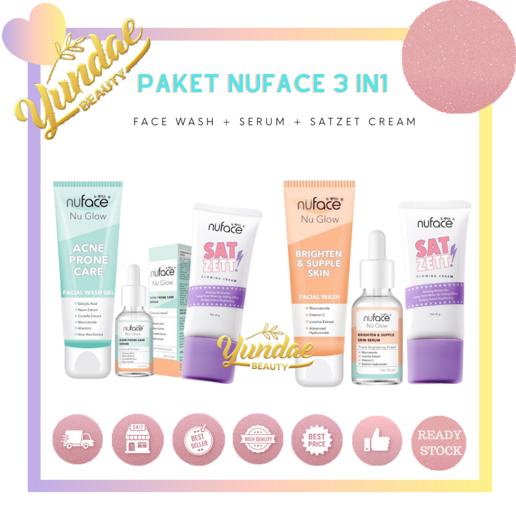 Nuface Paket Glowing Sat Zett | Nuface Acne Sat Zett