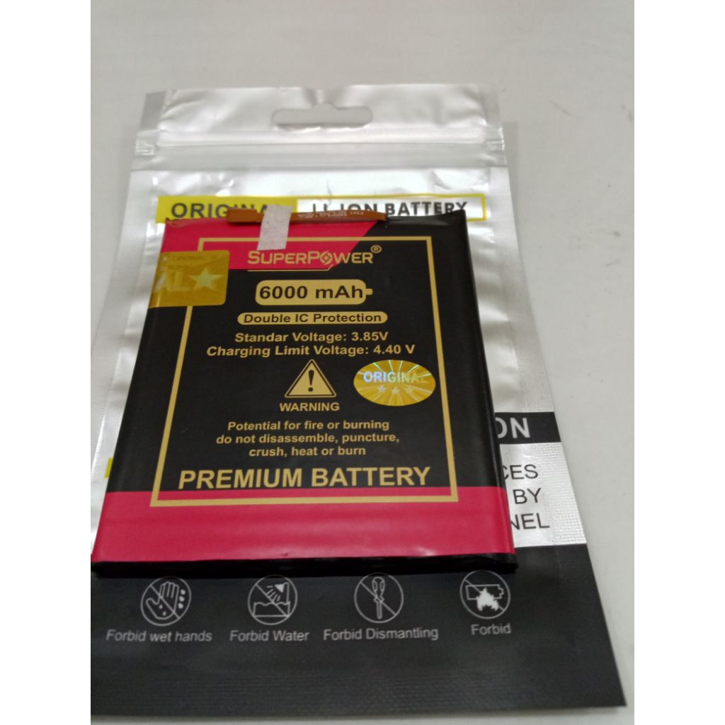 Baterai Batre Battery Infinix Note 40 Note 40 Pro 5G BL49XX BL-49XX Double Power 6000mAh 2 IC Protec