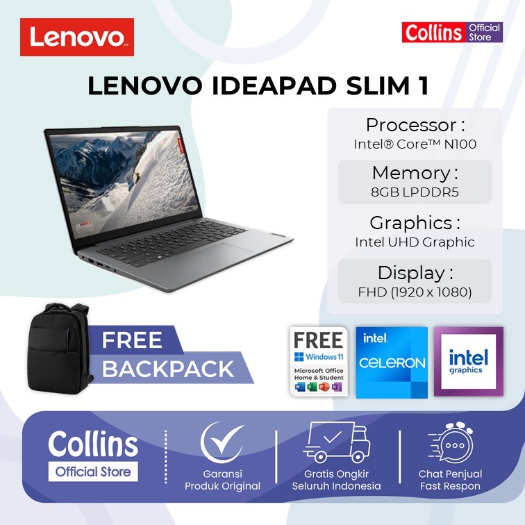 LENOVO IDEAPAD SLIM 1 14 256GB /512GB Windows 11