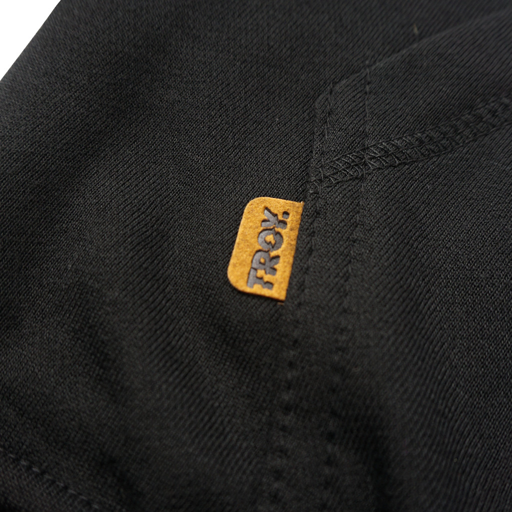 Troy Company Zipper Hoodie Black Smilling Bart - Jaket Hitam Hoodie Hitam Full Zip ZHD 2469