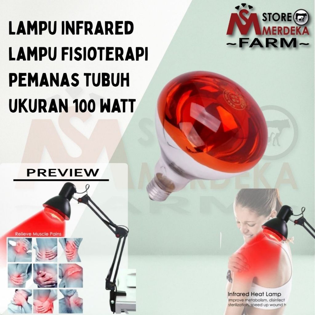 (ORI) LAMPU TERAPI INFRARED INFRA RED SINAR INFRAMERAH FISIOTERAPI