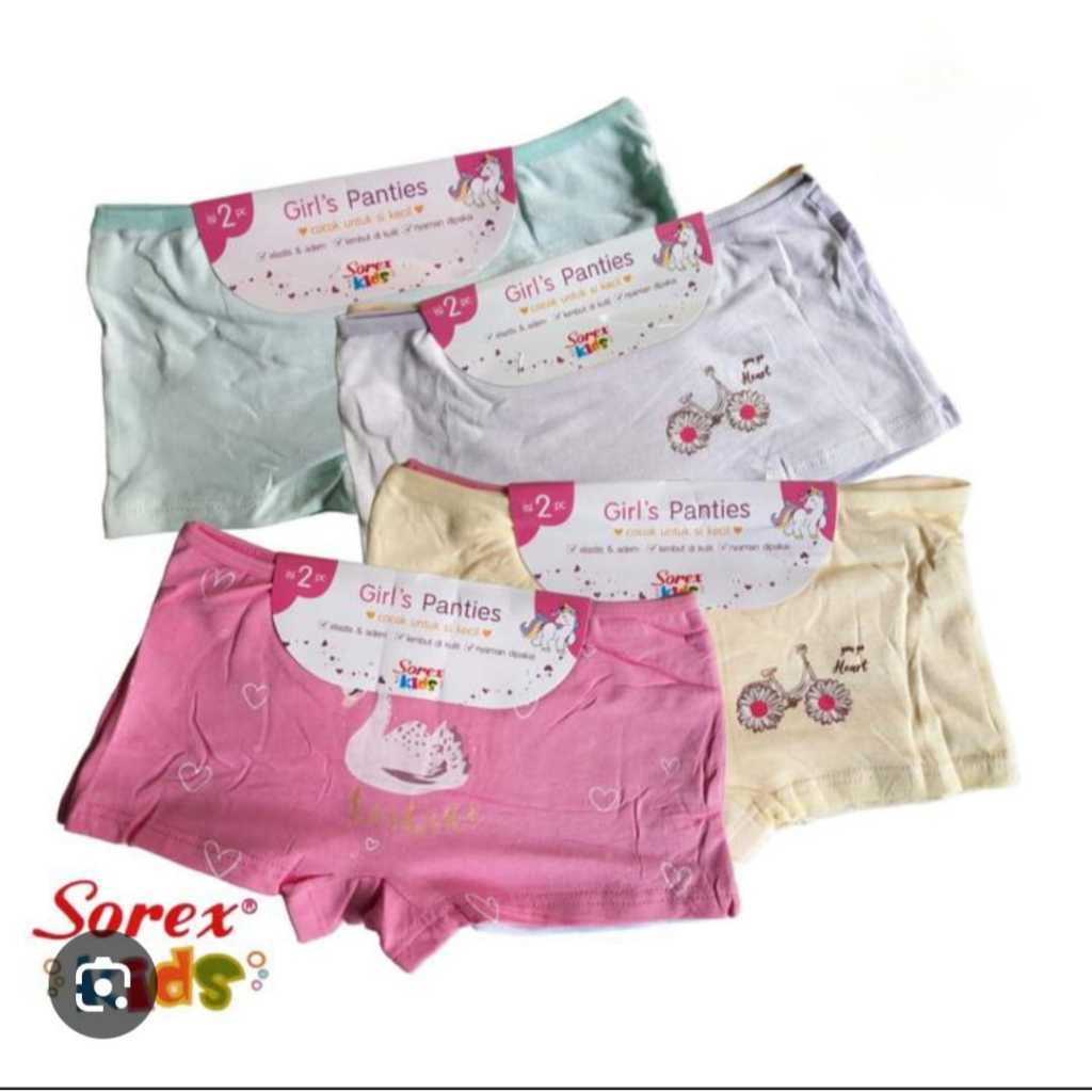 2 PC CELANA DALAM ANAK PEREMPUAN SOREX SEPEDA / CD ANAL CEWEK SK 1303 BOXER