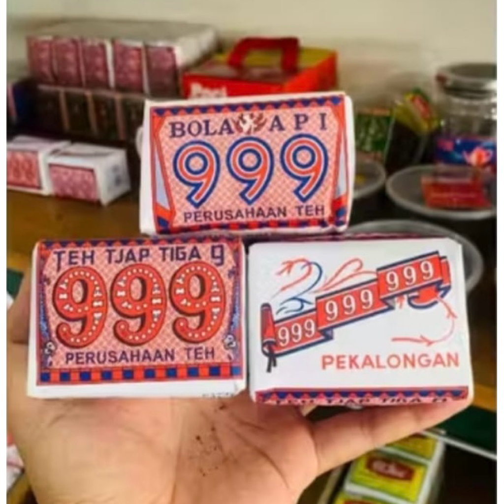 Teh 999 Putih kecil 23 Gram - Bola Api, teh tubruk wangi