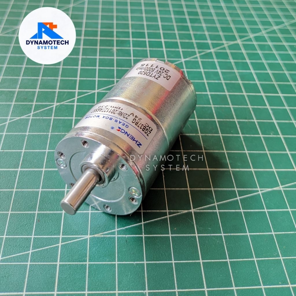 Dinamo Gearbox DC 24V 230RPM / 105RPM – ZHENG ZGB37RG – Torsi Kuat