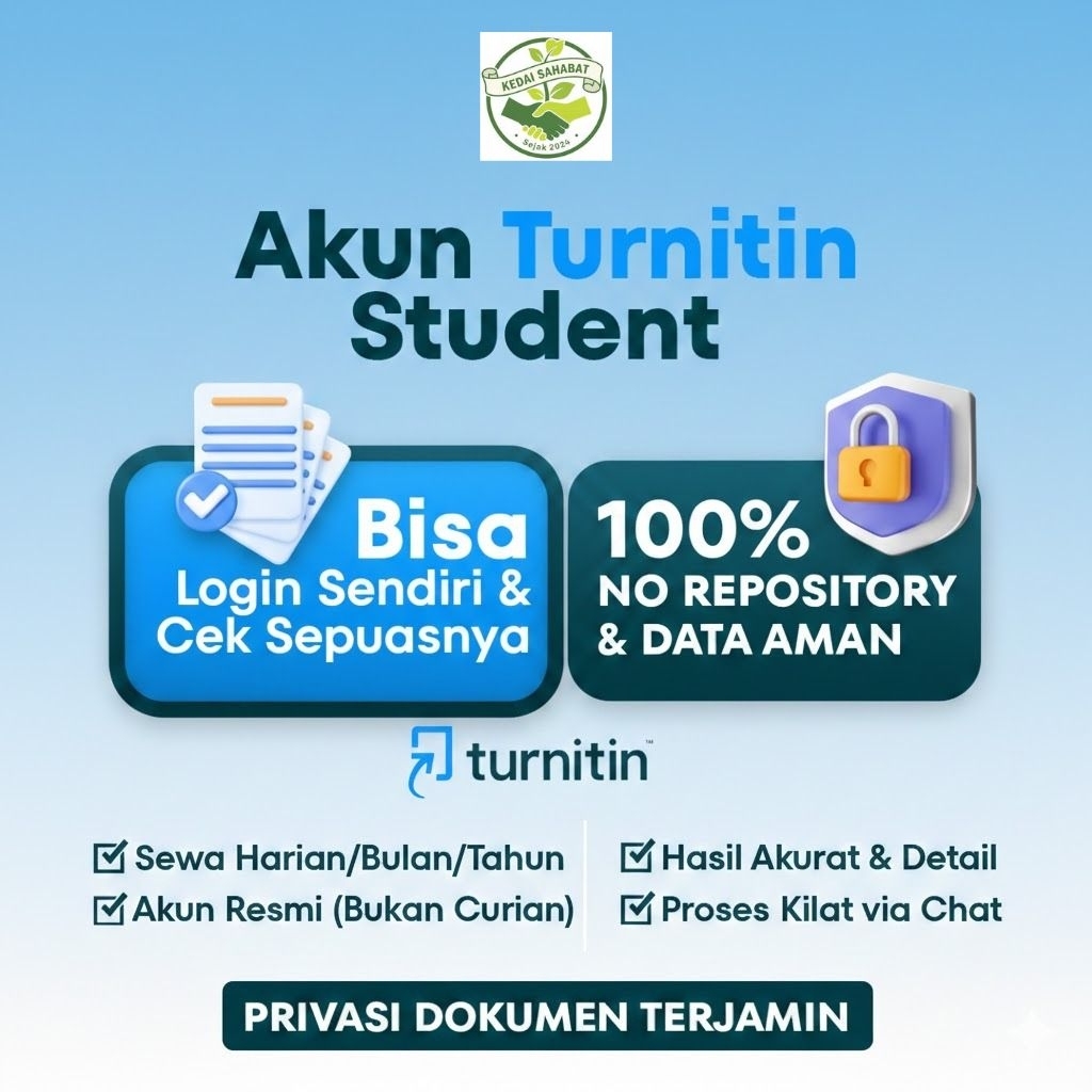 Akun Cek Plagiasi | Akun Turnitin | Durasi 24 jam | Cek Plagiat | Parafrase | Tugas