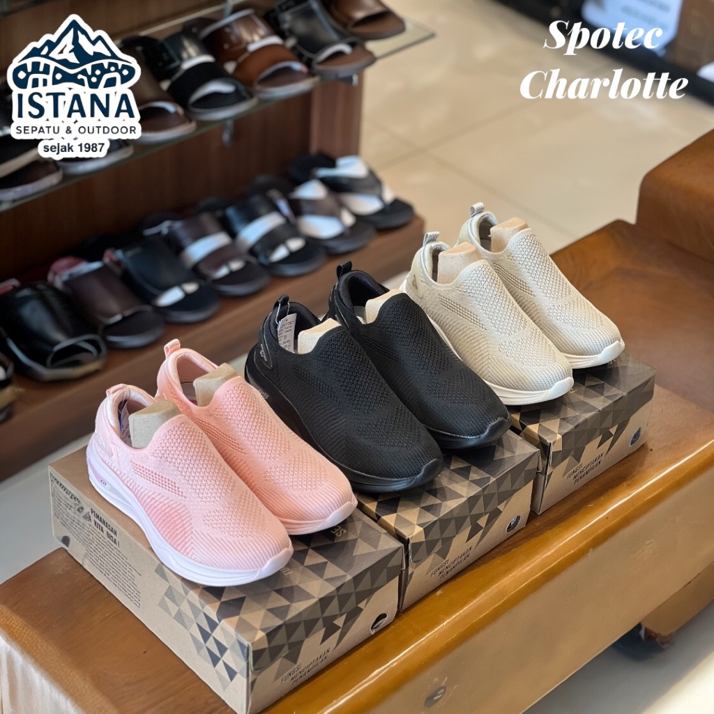 Spotec Charlotte - Sepatu Slip On Wanita Spotec Charlotte - Slip On Casual Wanita Spotec
