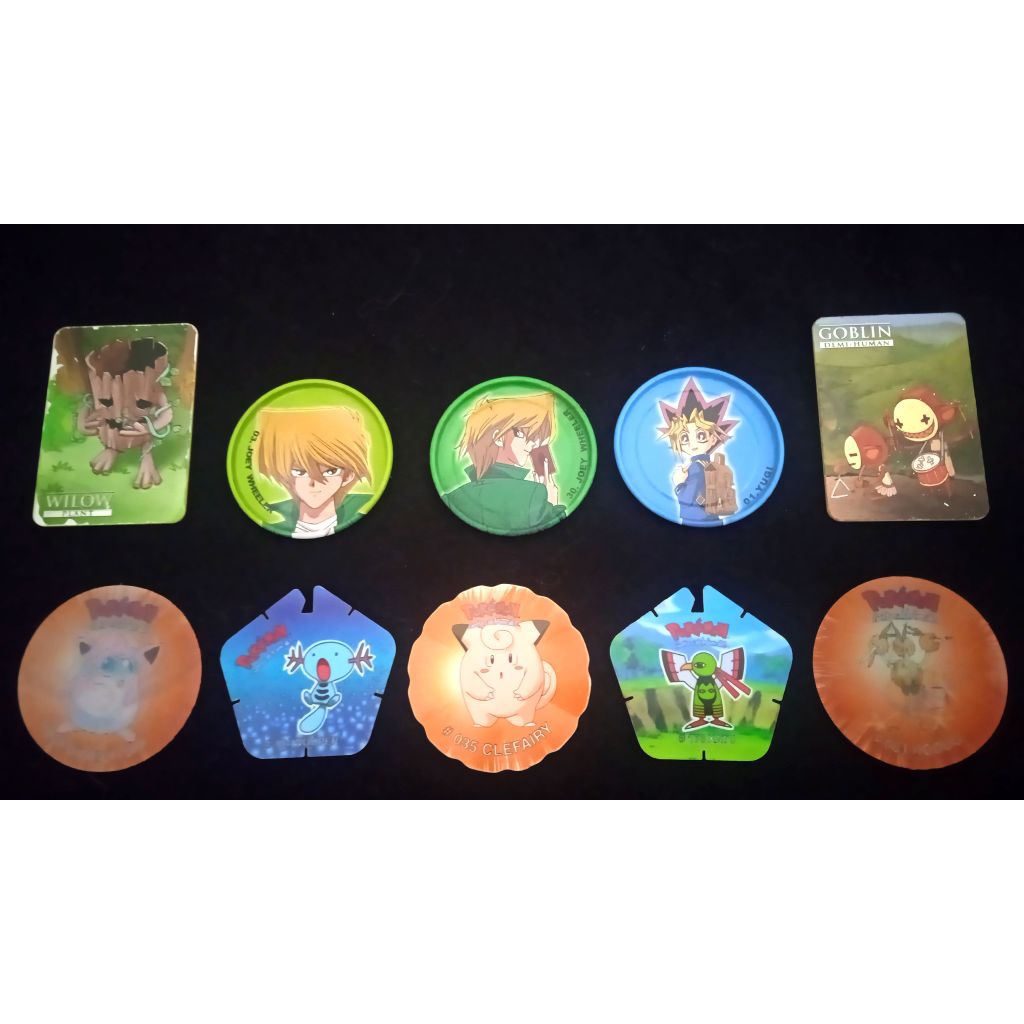 10pcs Tazos Mainan Jadul Hadiah Snack Koleksi Pokemon Yugioh RO