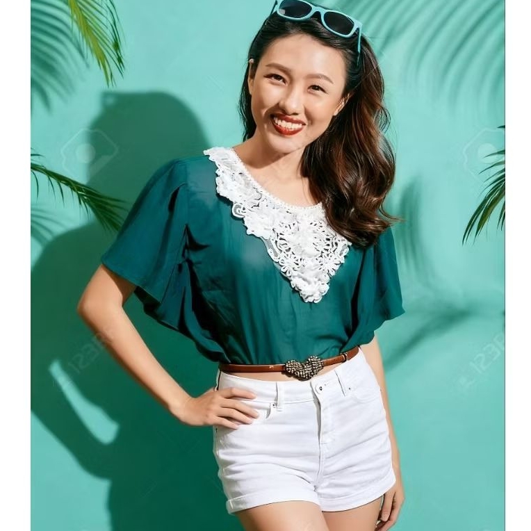 BLOUSE/BLUS BAJU KELELAWAR SIFON/CHIFFON