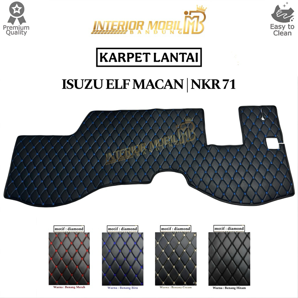 Karpet Lantai Mobil Isuzu Elf Macan NKR71 Motif Diamond Mudah Di Bersihkan