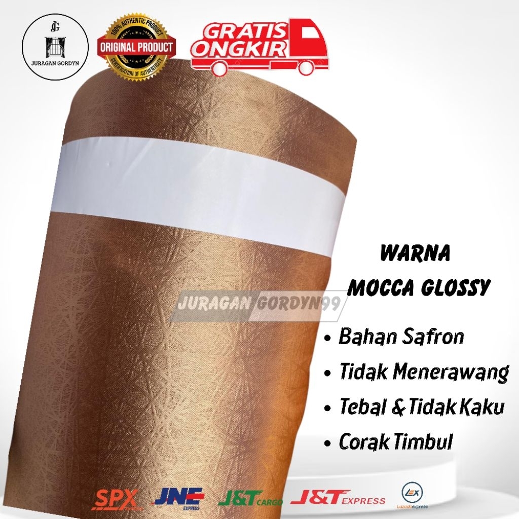 TERMURAH BAHAN KAIN GORDYN SAFRON  Bidang kain 280 Cm- Kain Gorden - Bahan Gorden - Gorden Custom uk