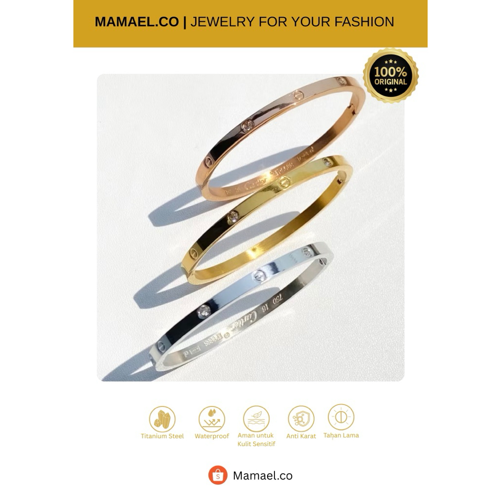 Gelang Nagita Titanium Mirip Emas Asli