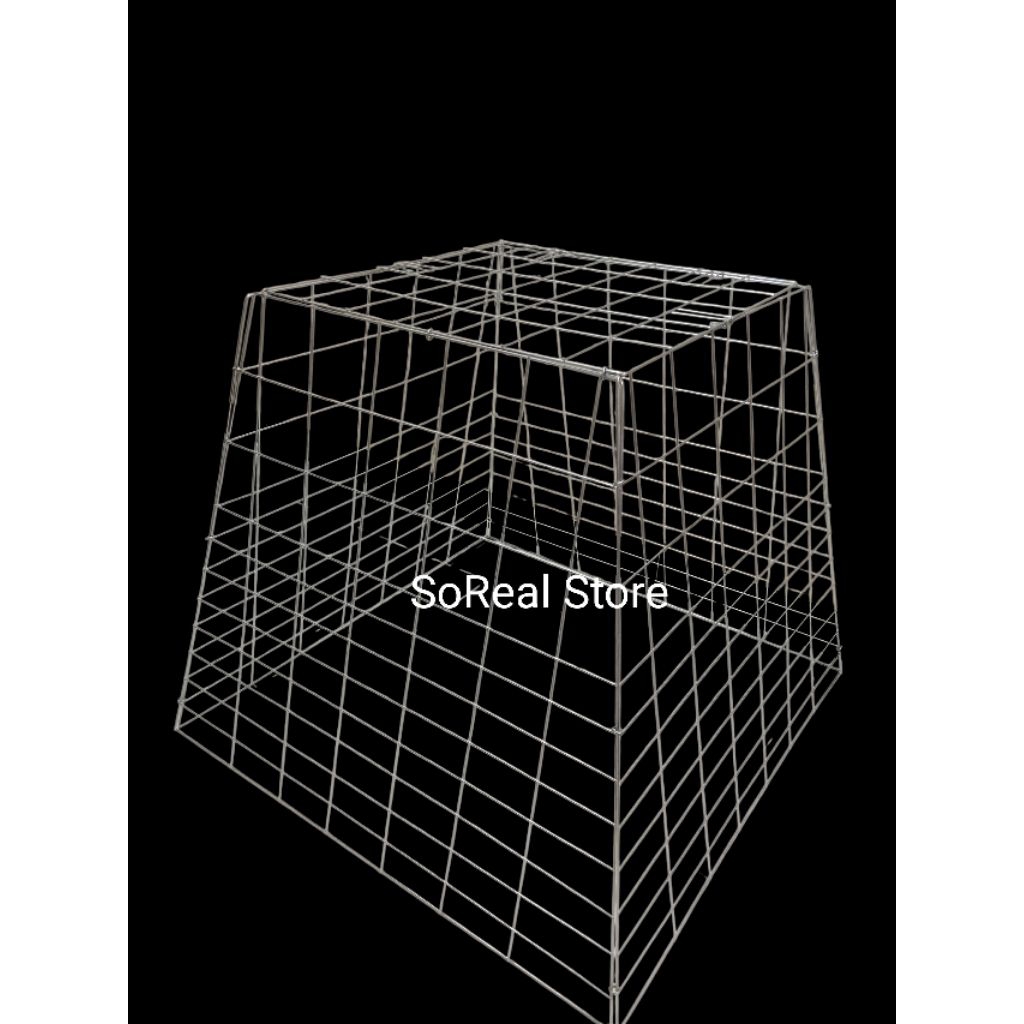 Kandang Ayam Jago Piramid Jumbo - Besi Lebih Tebal - Kandang Piramid & Kotak Lipat Besi Galvanis Men