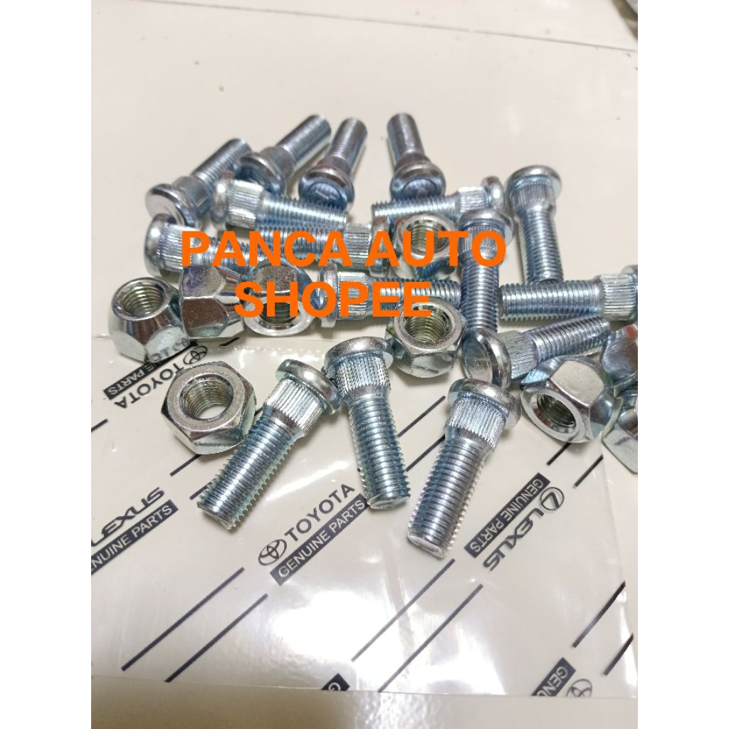 Baut dan mur bolt whell nap roda toyota agya ori