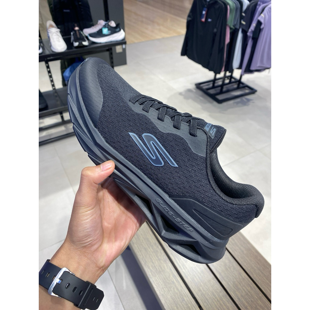 Sepatu Pria Skechers Go walk slip on Full hitam mens Orginal