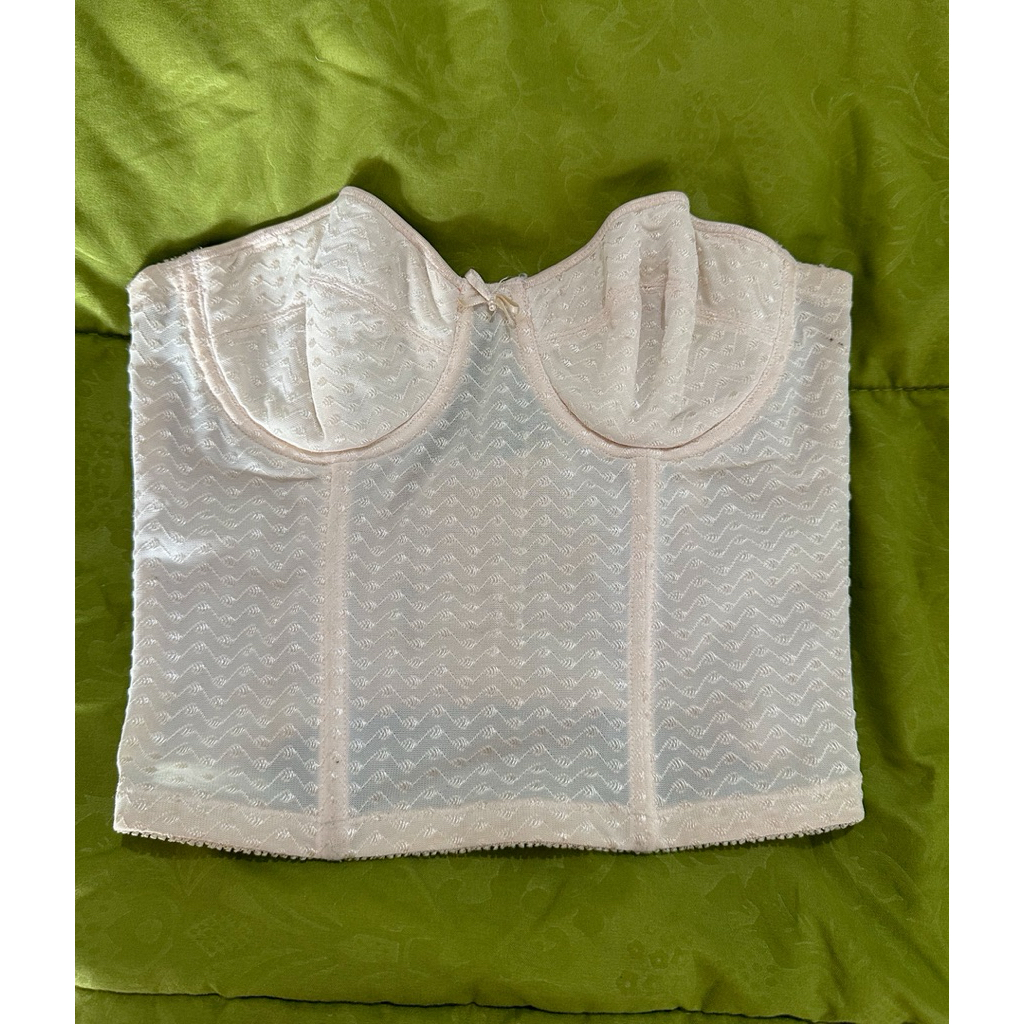 Korset Nude Preloved | Bustier Yellow Gold Preloved | Kemben Kebaya Kamisol Satin