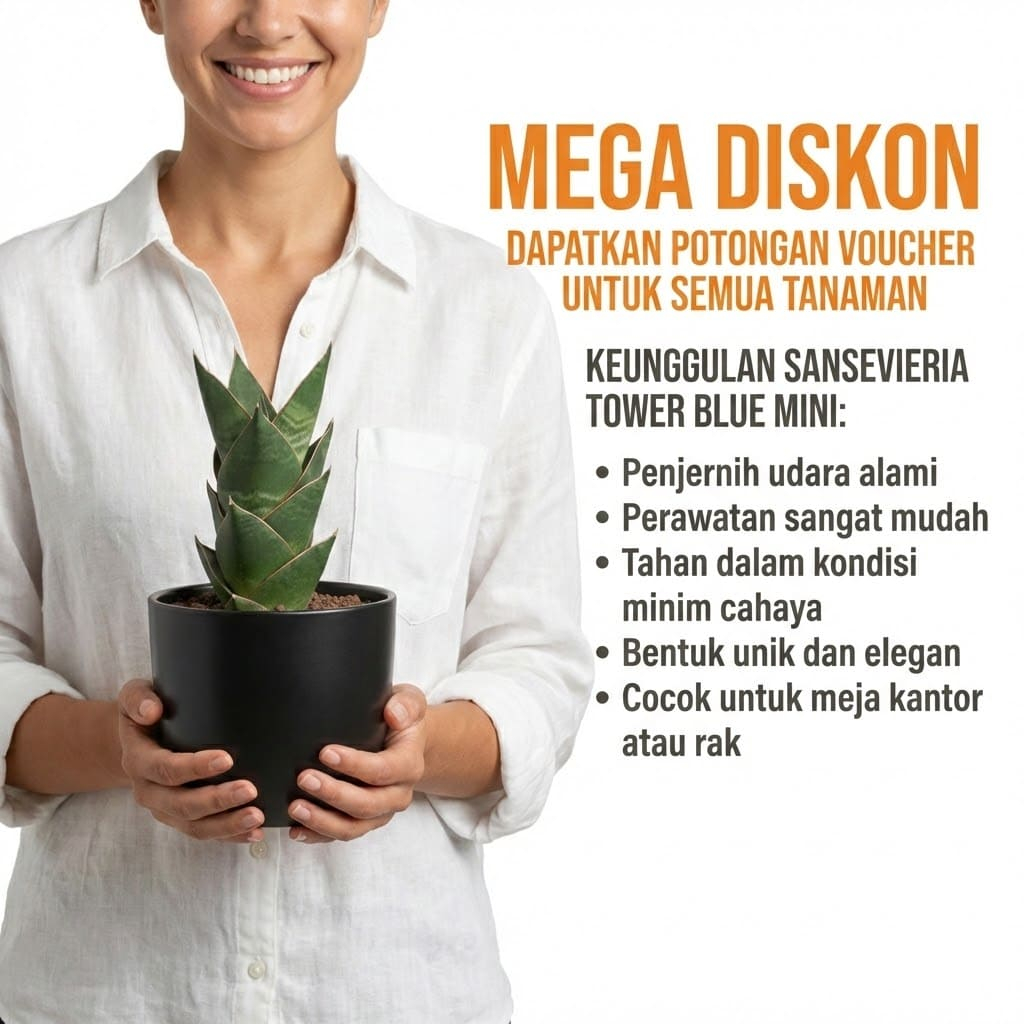 Tanaman Sensivera Hybrid Tower Blue | Tanaman Indoor |florist kastuba