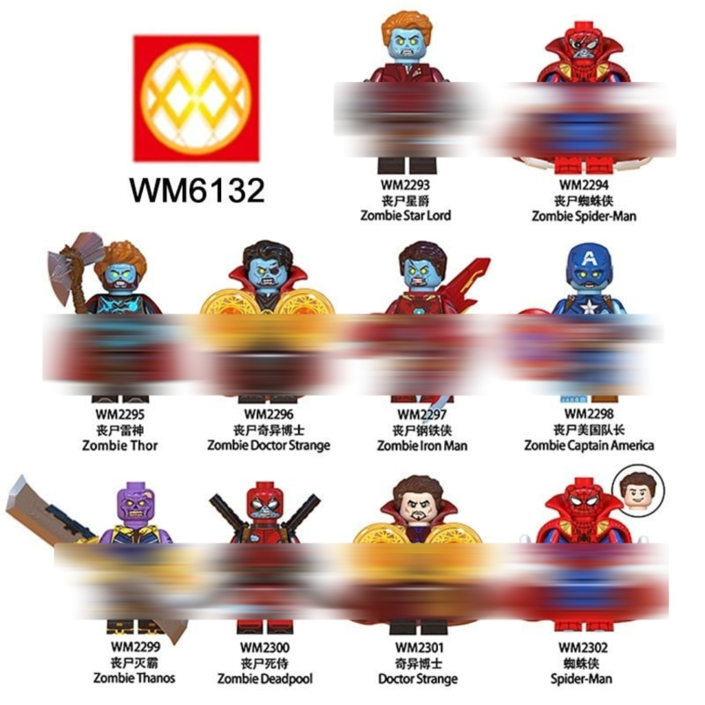 WM6132 What If Avengers Zombie Star Lord Spiderman Thor Doctor Strange Iron Man Captain America Than