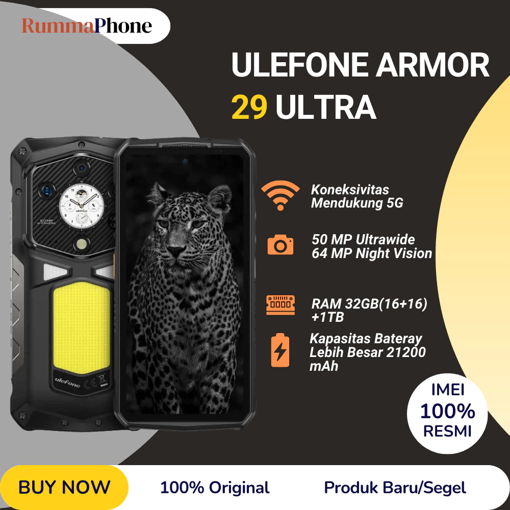 Ulefone Armor 29 Ultra 5G 32GB/1TB 21200mAh Dimensity 9300+ 6.67" AMOLED 120Hz Night Vision rugged s