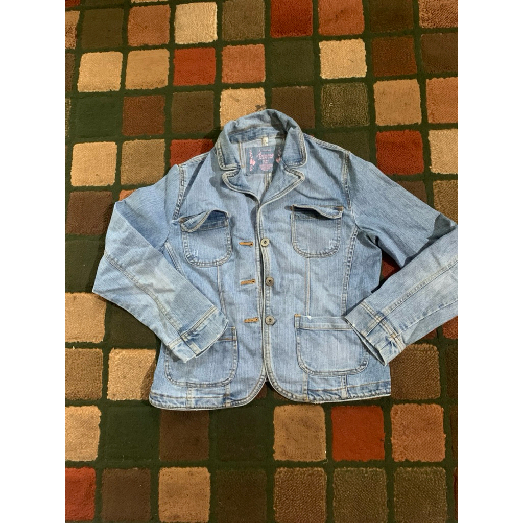 Jaket Jeans Denim Arizona Jean Co Original - Jaket Blazer Wanita Lengan Panjang - Outer Jeans