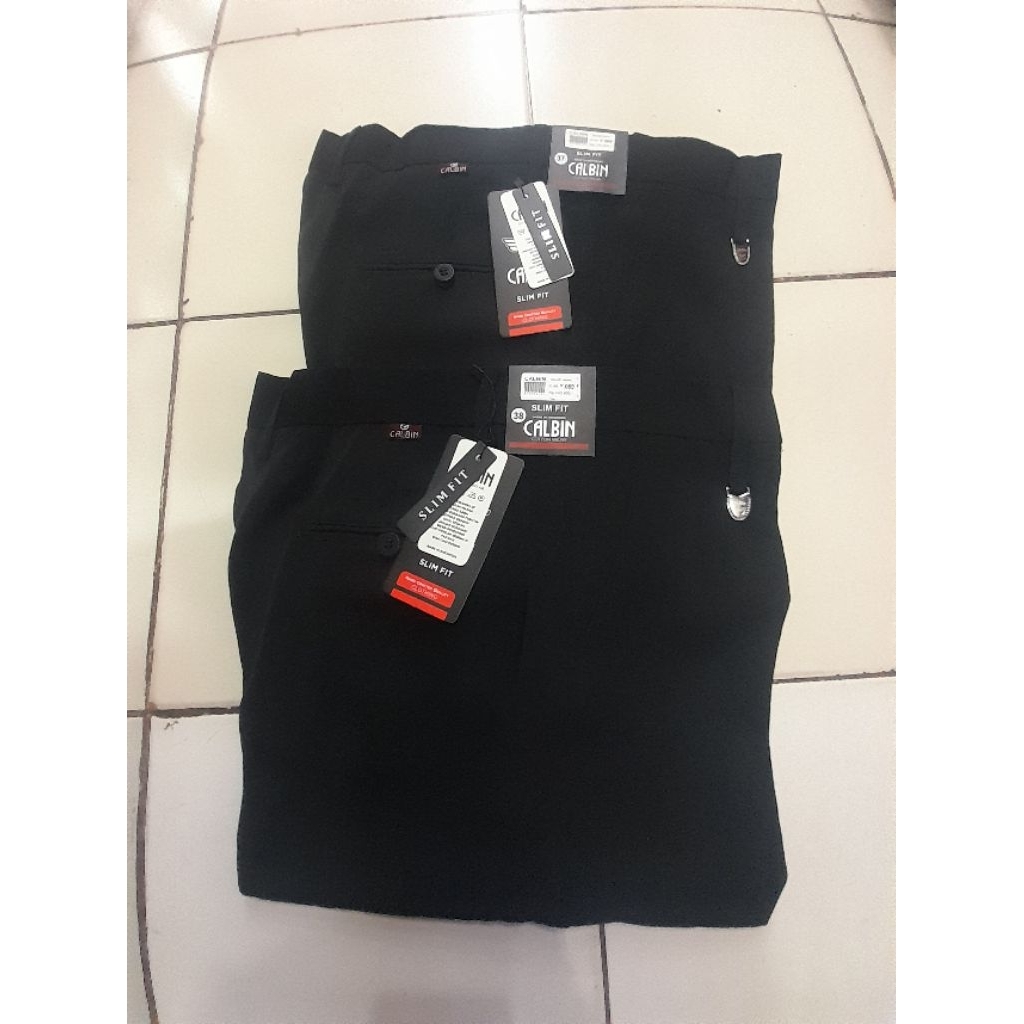 celana panjang katun formal merek Calbin