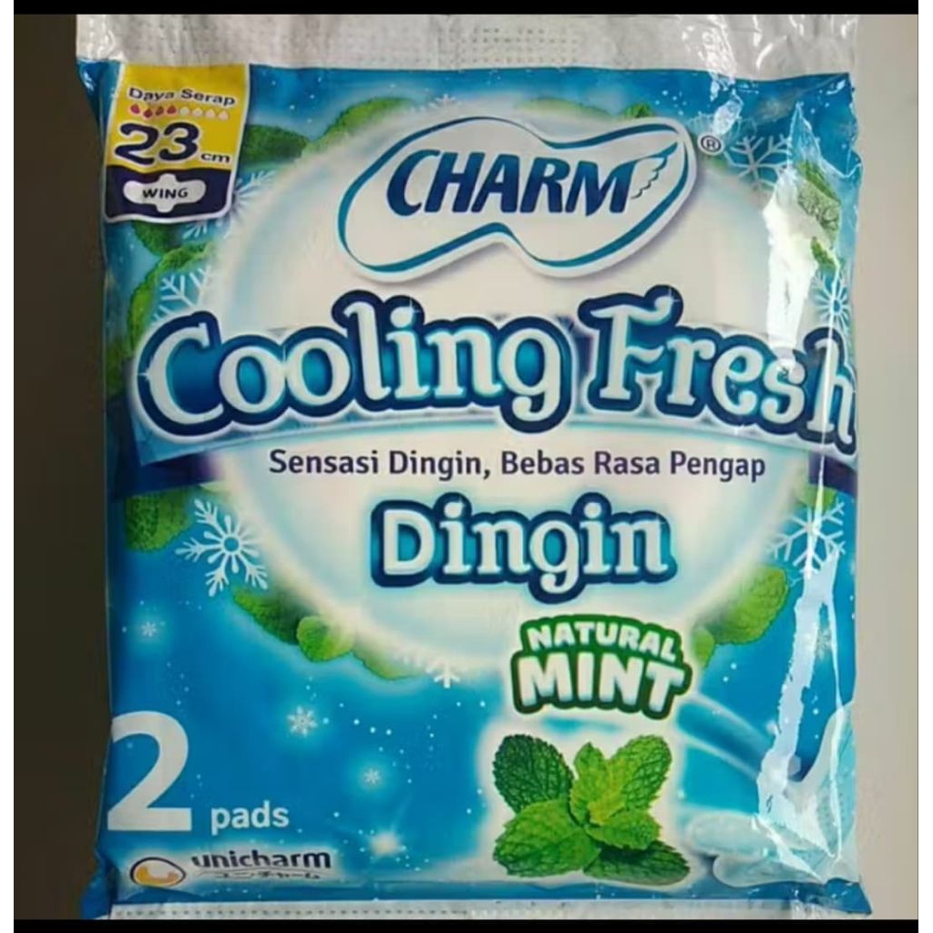 pembalut charm fresh 4 renceng,isi 6,isi 2pads
