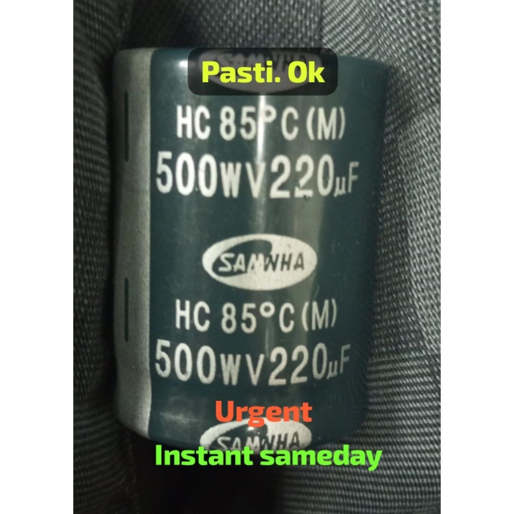 ELCO 220uf500v 220/500v SAMHWA 220 220uf 500v KAPASITOR AUDIO AMPLIFIER CAPASITOR