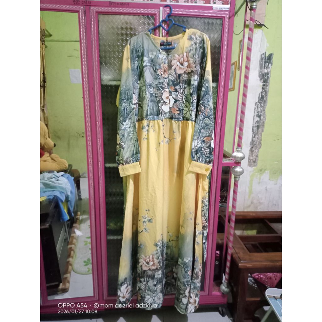 (New) Gamis rose print by Nia muslimah