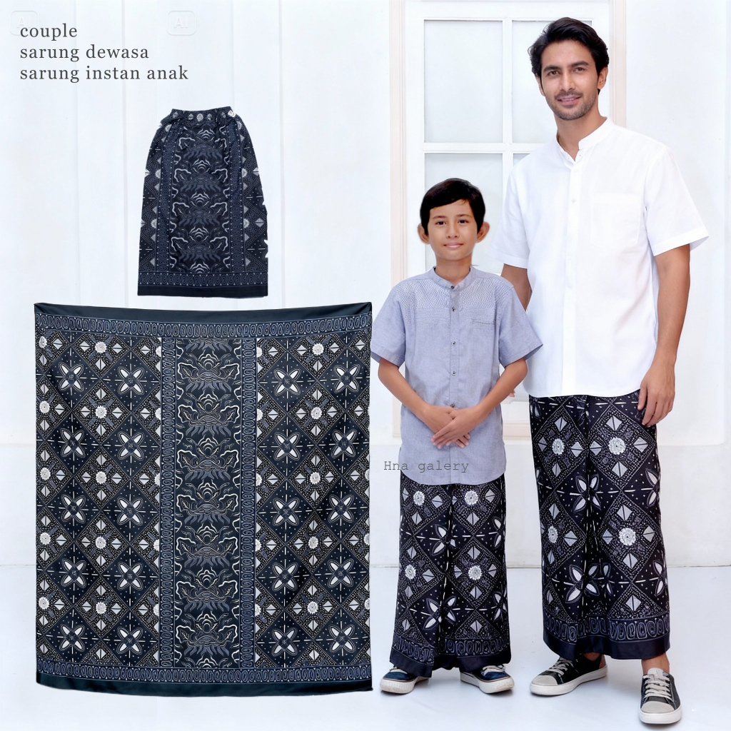 HNA BATIK COUPLE Sarung Dewasa Dan Sarung Instan Anak Model Rok Motif Batik pekalongan