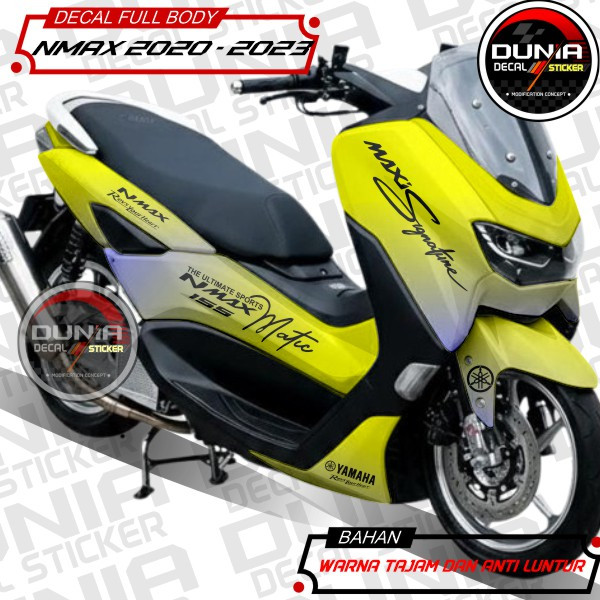 Decal Nmax 2020-2023 Fullbody Motif Bunglon Tahan Lama Laminasi Gloss Doff Decal Nmax New polos Stik