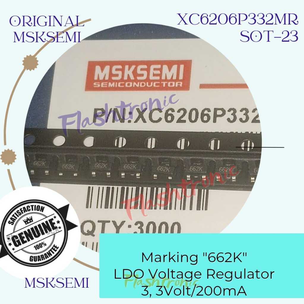 XC6206P332MR XC6206P302MR  IC Regulator 662K 65Z5 marking