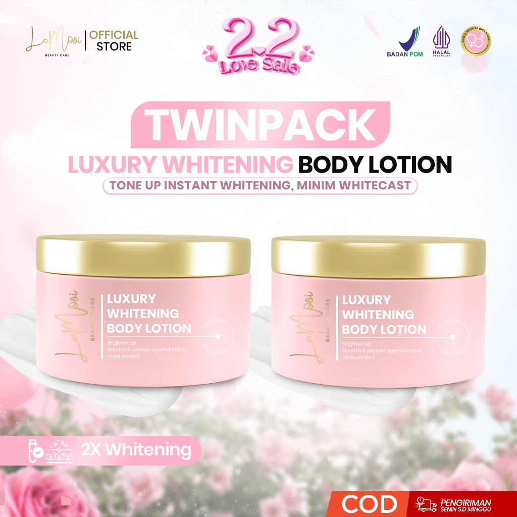 LaMooi - (2PCS) Luxury Whitening Body Lotion (HB TONEUP)