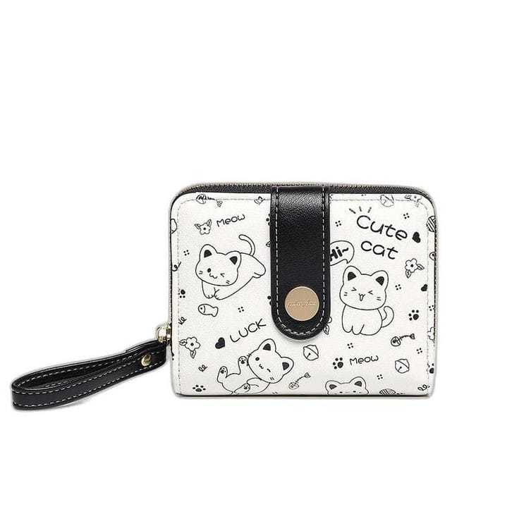 Dompet Cute Cat Dompet Wanita lipat mini dompet kartu uang koin TERBARU 2026